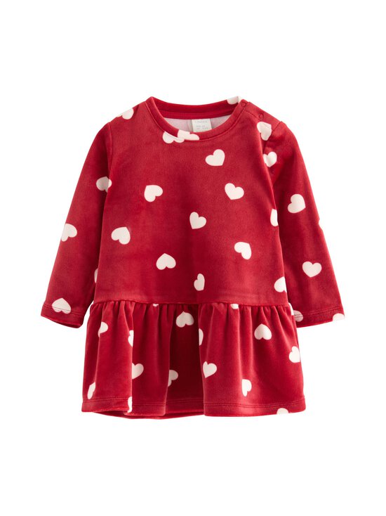 Lindex - Kleit Velour Hearts - 9348 DARK DUSTY RED | Stockmann - photo 1