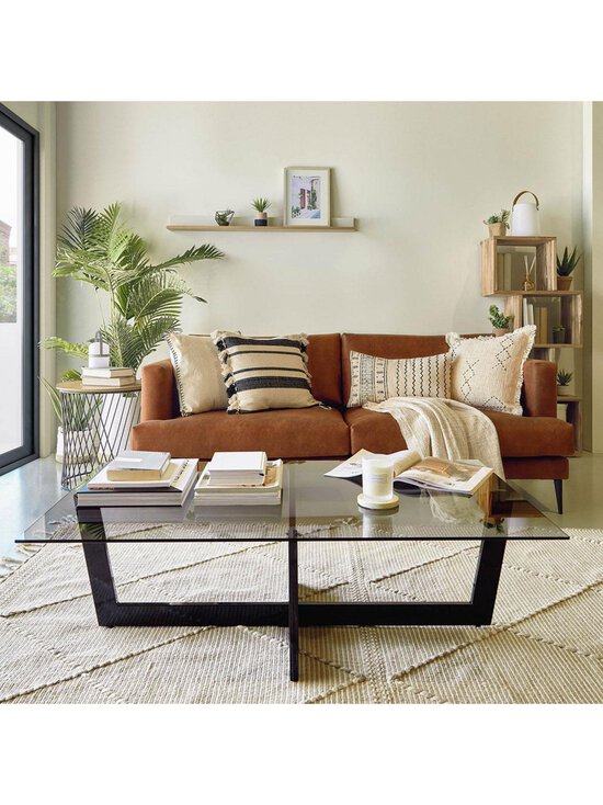 Kave Home - Plam-sohvapöytä lasi/musta 120 x 70 cm - BEIGE | Stockmann - photo 4