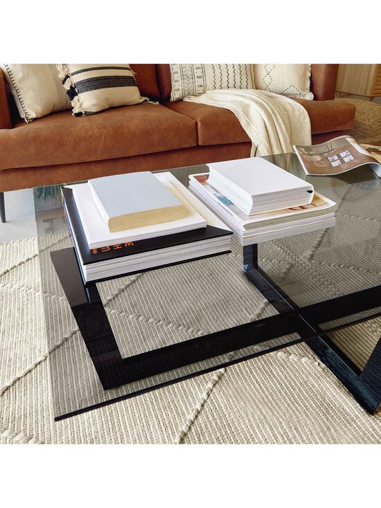 Kave Home - Plam-sohvapöytä lasi/musta 120 x 70 cm - BEIGE | Stockmann - photo 5