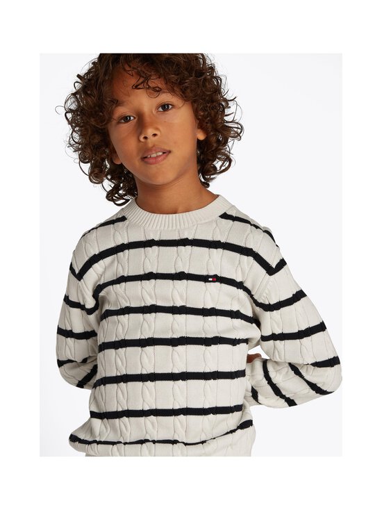 Tommy Hilfiger - Crew Neck Cable adīts džemperis - 0K6 IVORY PETAL DARK NIGHT NAVY STRIPE - photo 5 Tommy Hilfiger - Crew Neck Cable adīts džemperis - 0K6 IVORY PETAL DARK NIGHT NAVY STRIPE | Stockmann - photo 5