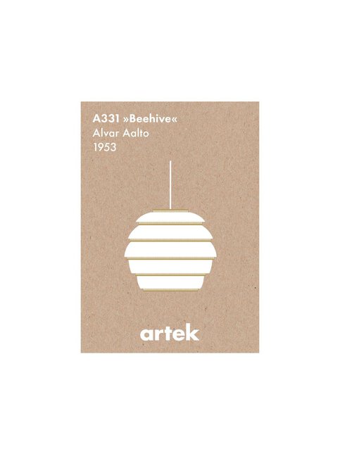 BEIGE Artek Icons A331 Beehive -juliste 50 x 70 cm |50 x 70 cm | Taulut ...