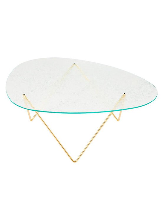 Gubi - Pedrera-sohvapöytä 106 x 86 cm messinki / kirkas strukturoitu lasi - TRANSPR | Stockmann - photo 1