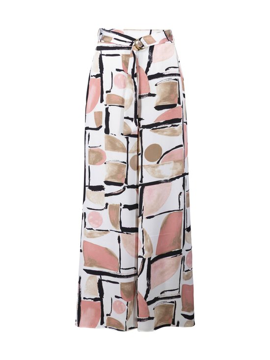 Joseph Ribkoff - Satin Abstract Print Wide Leg -housut - 2539 VANILLA/MULTI | Stockmann - photo 1