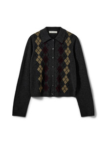 Sofie Schnoor - Kardigan Paminasw Argyle - 8008 DARK GREY | Stockmann