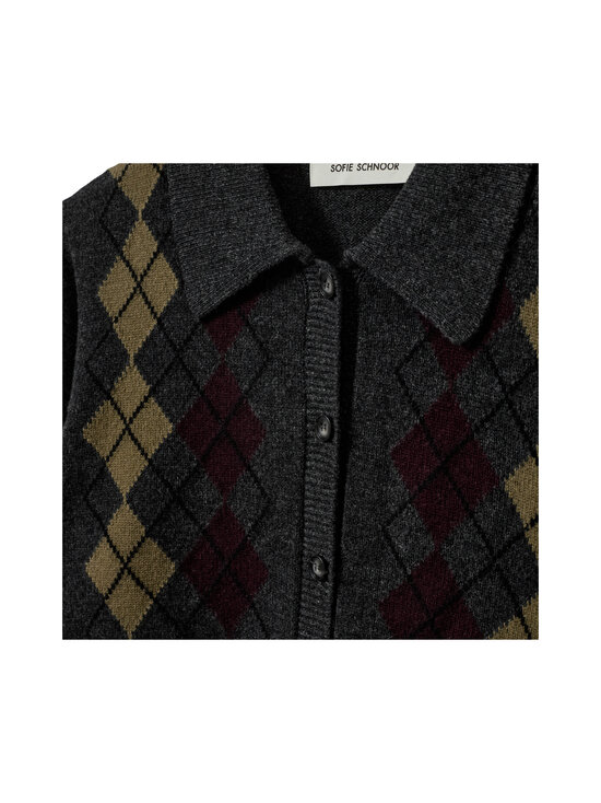 Sofie Schnoor - Kardigan Paminasw Argyle - 8008 DARK GREY | Stockmann - photo 3