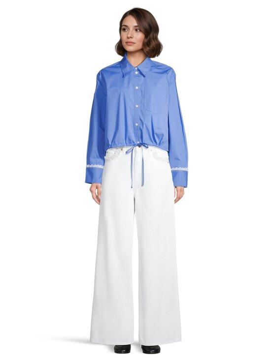 Ganni - Stretch Cropped Bowling -paita - 591 MARINA | Stockmann - photo 2