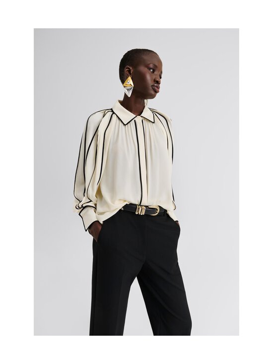 Malina - Bea Contrast Edge Chiffon-pusero - VANILLA | Stockmann - photo 4