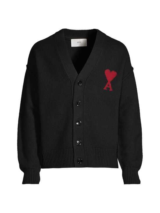 Ami - Contrasted Ami De Coeur -neuletakki - 009 : NOIR/ROUGE | Stockmann - photo 1