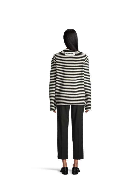 Jil Sander - Raidallinen villaneule - 120 RAVEN - photo 3 Jil Sander - Raidallinen villaneule - 120 RAVEN | Stockmann - photo 3