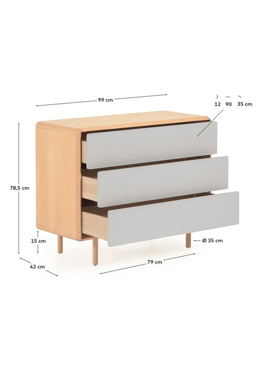 Kave Home - Anielle-lipasto saarni / harmaa 99 x 78,5 cm - BEIGE | Stockmann - photo 11