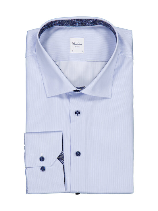Stenströms - Regular Cuff Contrast -kauluspaita - 102 LIGHT BLUE STRIPE | Stockmann - photo 1