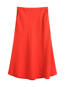 GANT - Flared-pellavasekoitehame - 679 PERFECT RED | Stockmann