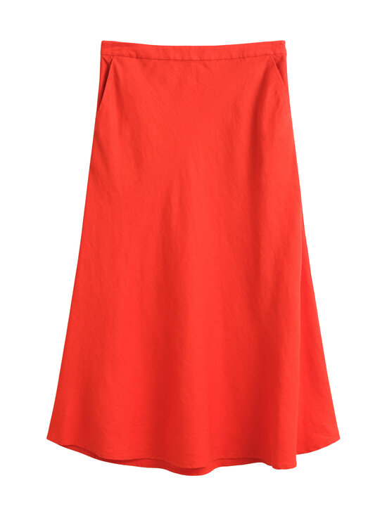 GANT - Flared-pellavasekoitehame - 679 PERFECT RED | Stockmann - photo 1