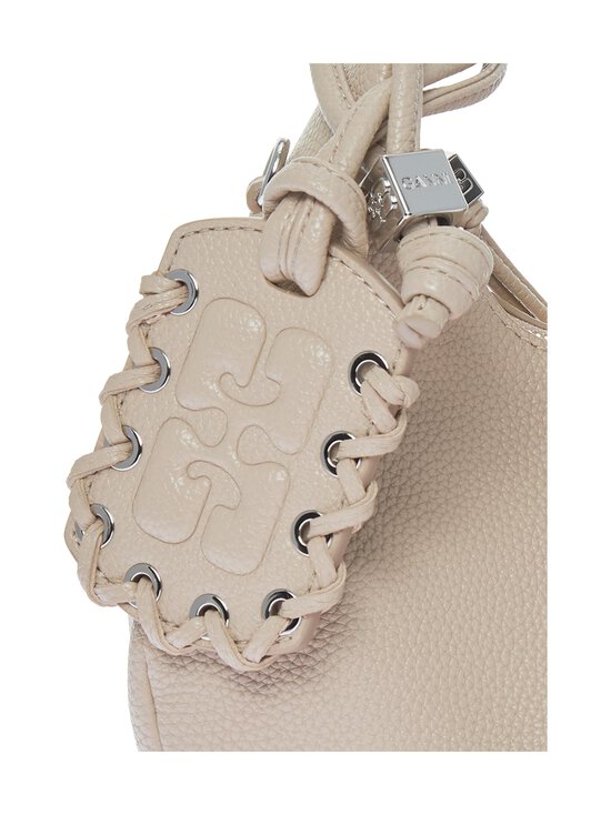 Ganni - Hobo Mini Grained -laukku - 686 WHITE PEPPER | Stockmann - photo 4