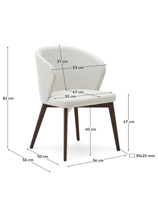 Kave Home - Darice-tuoli beige/pähkinä - BEIGE | Stockmann - photo 4