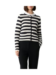 Comma - Short Striped -neuletakki - 01X1 NAVY / OFF WHITE | Stockmann