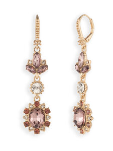 Marchesa - Beauty And The Blues Stone Double Drop auskari - PE STONE DBL DROP - GLD/PINK | Stockmann