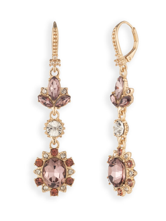 Marchesa - Beauty And The Blues Stone Double Drop auskari - PE STONE DBL DROP - GLD/PINK | Stockmann - photo 1