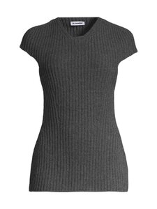 Jil Sander - Lyhythihainen neulepaita - 026 BASALT | Stockmann