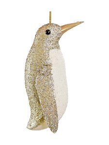 Shishi - Glitter Penguin -joulukuusenkoriste 12 cm - CHAMPAGNE | Stockmann