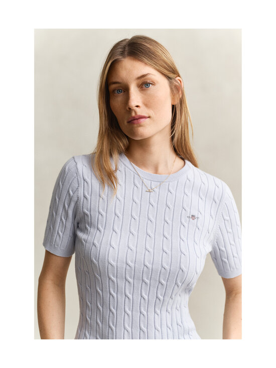 GANT - Stretch Cotton -palmikkoneulepusero - 455 LIGHT BLUE | Stockmann - photo 4