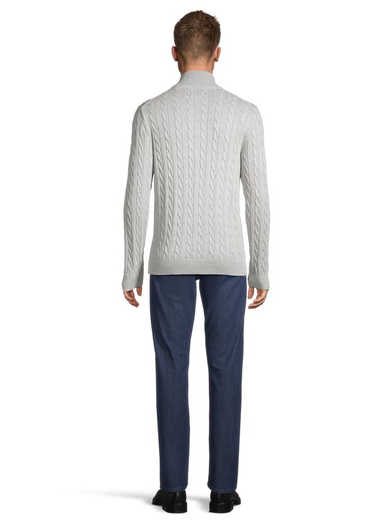 GANT - Cotton Zipped pīnīšu adījuma adīta jaka - 93 GREY MELANGE | Stockmann - photo 3