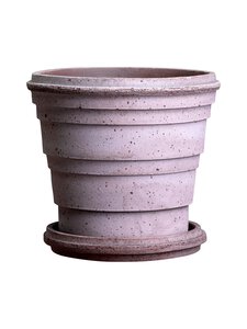 Bergs Potter - Planet Raw -ruukku aluslautasella Ø16 cm - GREY | Stockmann