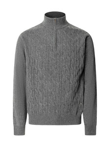 Hackett London - Lambswool Half Zip -palmikkoneule - 960 GREY | Stockmann