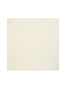 TOTEME - Embroidered Monogram -silkkihuivi - 055 CREAM | Stockmann