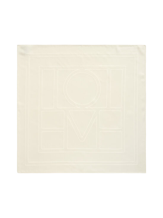 TOTEME - Embroidered Monogram -silkkihuivi - 055 CREAM | Stockmann - photo 1