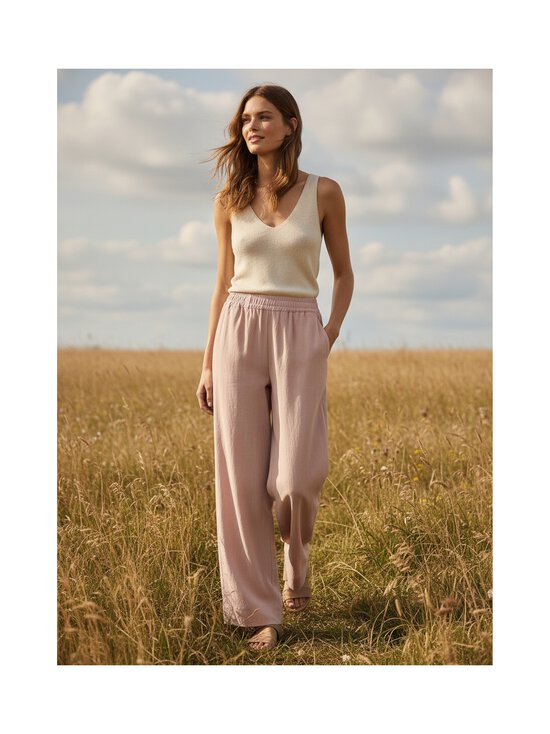 Rue de Tokyo - Püksid Prisila Crinkled Tencel - ROSE | Stockmann - photo 3