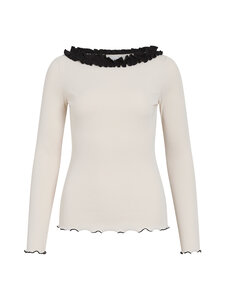 Vila - ViFranja Boatneck -pusero - BIRCH DETAIL:FLOUNCE BLACK BEAUTY | Stockmann
