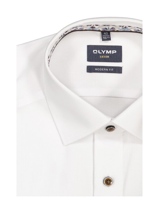 Olymp - Modern Fit Flower Contrast -kauluspaita - 00 WEISS | Stockmann - photo 2