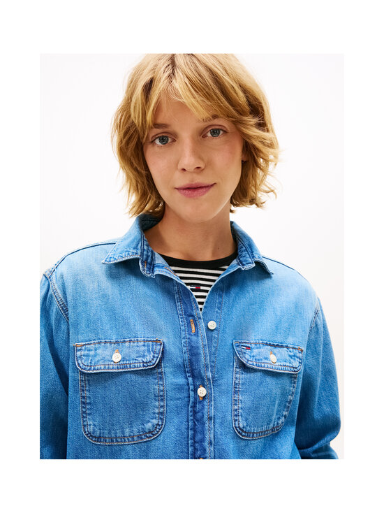 Tommy Jeans - Relaxed džinsa krekls - 1A5 DENIM MEDIUM | Stockmann - photo 4