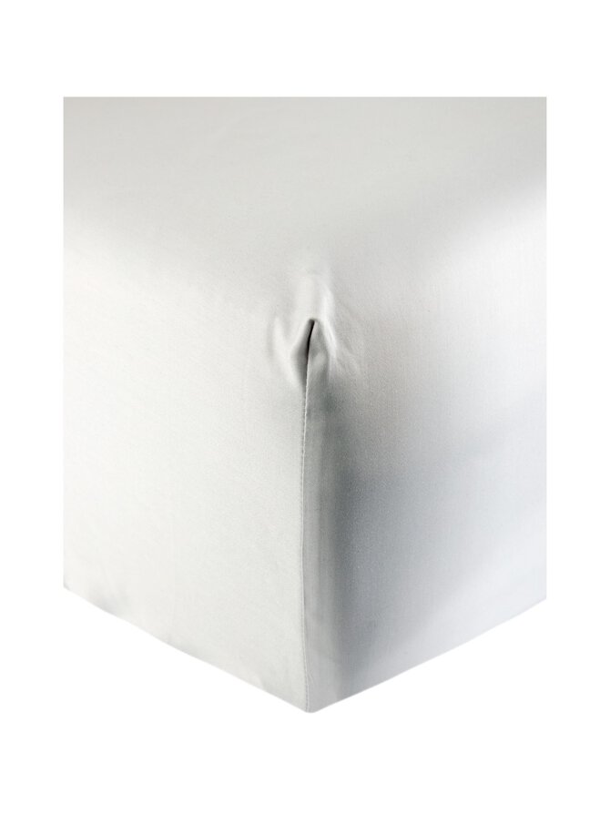 Grey satin fitted sheet
