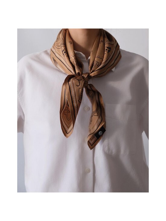lescarf - Paisley-silkkihuivi - CAPPUCHINO, BLACK &AMP; WHITE | Stockmann - photo 3