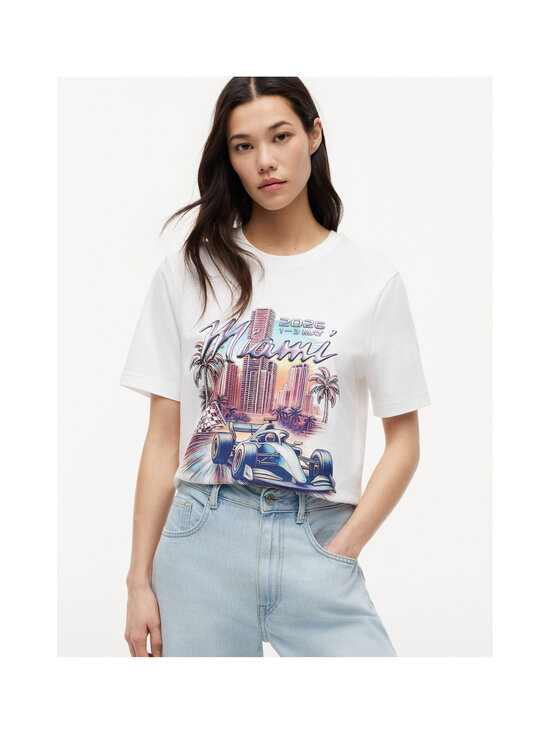 Tommy Hilfiger - TH x CF1 Miami Graphic t-paita - YBR WHITE | Stockmann - photo 5