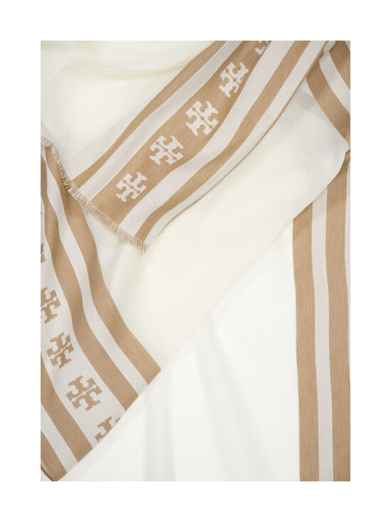 Tory Burch - Logo Stripe -pitkä huivi - CLAY | Stockmann - photo 2