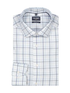 Olymp - Modern fit -ruudullinen kauluspaita - 11 BLEU | Stockmann