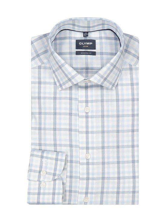 Olymp - Modern fit -ruudullinen kauluspaita - 11 BLEU | Stockmann - photo 1