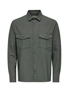 Only & Sons - OnsVenus Regular -päällyspaita - CASTOR GRAY DETAIL:MELANGE | Stockmann