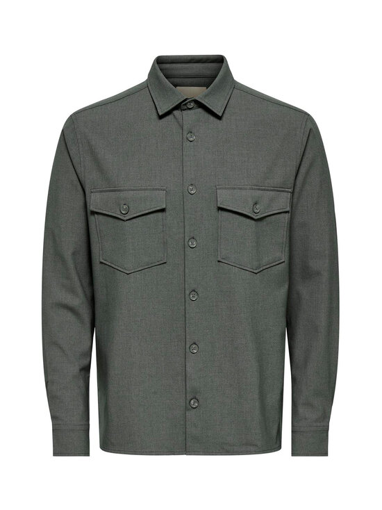Only & Sons - OnsVenus Regular -päällyspaita - CASTOR GRAY DETAIL:MELANGE | Stockmann - photo 1