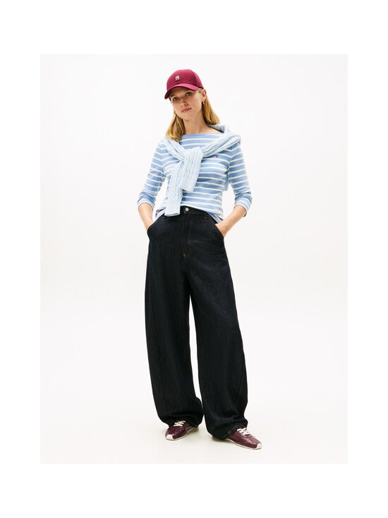 Tommy Hilfiger - Pluus Slim Cody Boat Neck - 0BG CLEAR WATER/ ECRU STP | Stockmann - photo 3