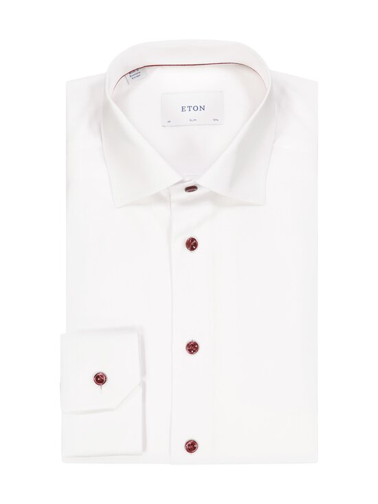 Eton - Triiksärk Slim Fit Plum Effect Signature Twill - 00 WHITE | Stockmann - photo 1