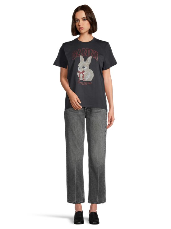 Ganni - Basic Cotton Jersey -paita - 252 PHANTOM | Stockmann - photo 2