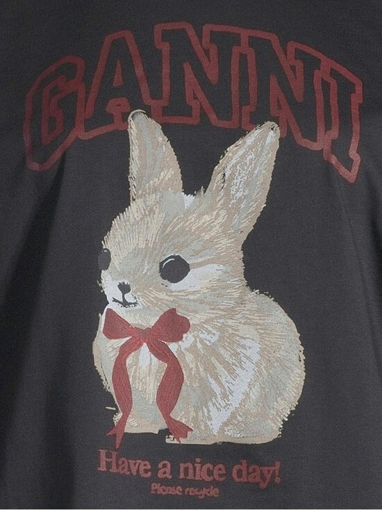 Ganni - Basic Cotton Jersey -paita - 252 PHANTOM | Stockmann - photo 4