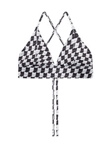 Dedicated - Alva Pepita Cats -bikiniyläosa - BLACK | Stockmann
