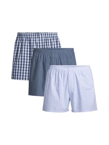Cap Horn loungewear - Bredas bokseršorti 3-gab. - COMBO 2 LT.BLUE STRIPE, MID BLUE CHAMBRAY, BLUE CHECK | Stockmann