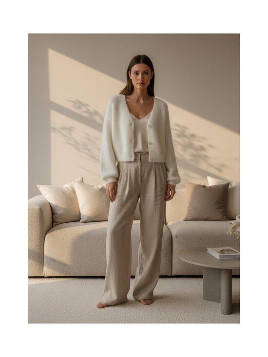AMERICANDREAMS - Cornelia Cropped -neuletakki - WHITE | Stockmann - photo 2