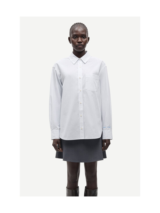 Samsoe Samsoe - Salova Pocket -paitapusero - CLR002829 WHITE PINSTRIPE | Stockmann - photo 3